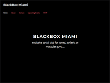 Tablet Screenshot of blackboxmiami.com